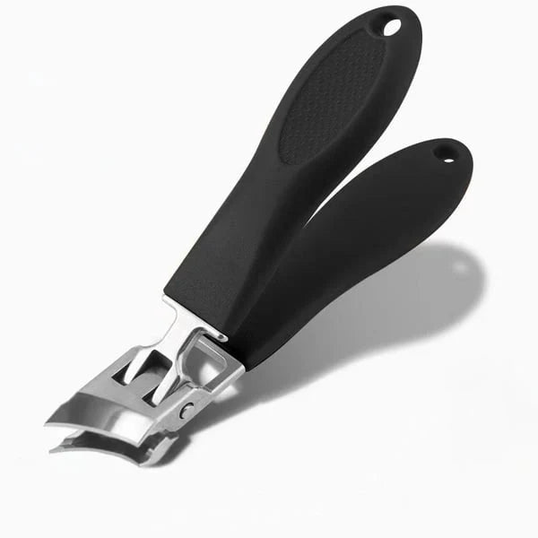 ✂️Cortador de unhas inclinado com abertura ampla e proteção contra respingos