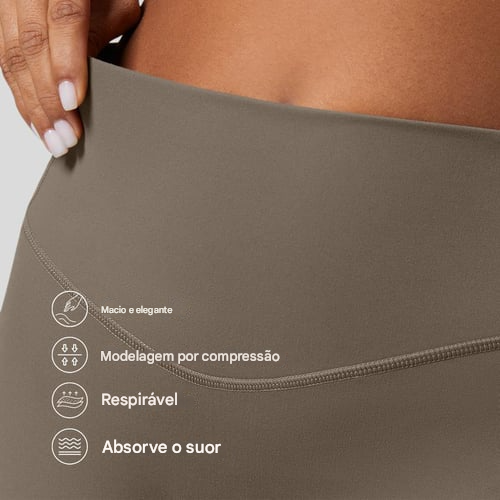 Leggings de treino com controle de barriga de cintura alta e bolsos laterais