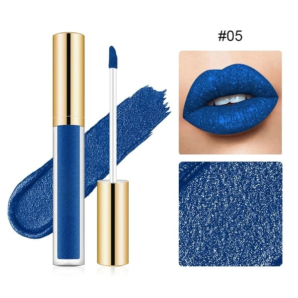 Batons Líquido Metálico com Glitter Diamante