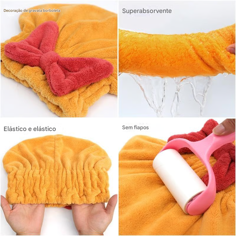 Nova Toalha Super Absorvente para Cabelos Molhados (Compre 1 leve 4)