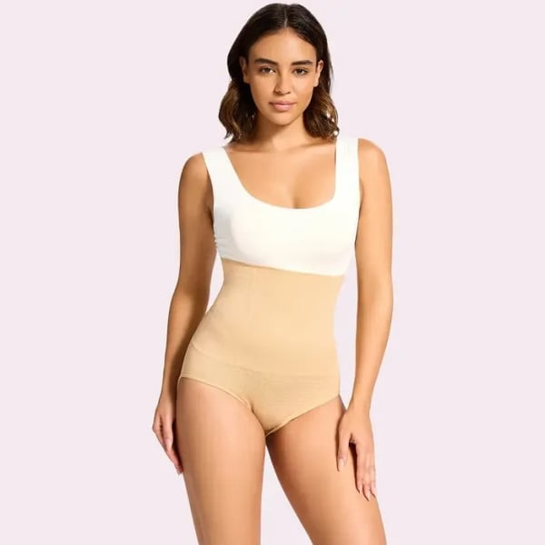 Calcinha modeladora de cintura alta com controle de barriga