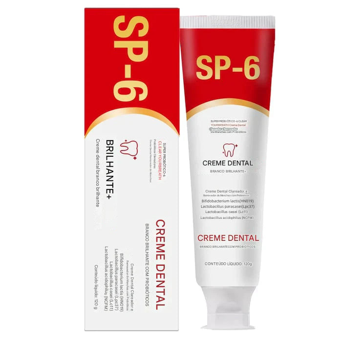 🔥Super Creme Dental Probiotico-6 com 6 Probióticos – Fortalecimento da Microbiota Oral