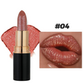 Brilho labial diamante, batom com glitter à prova d'água