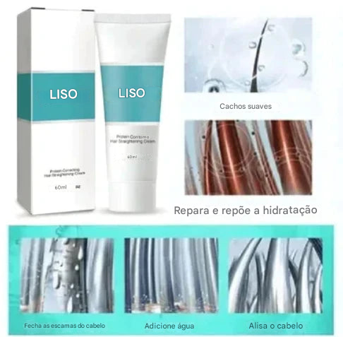 Creme de Alisamento Capilar com Seda e Queratina