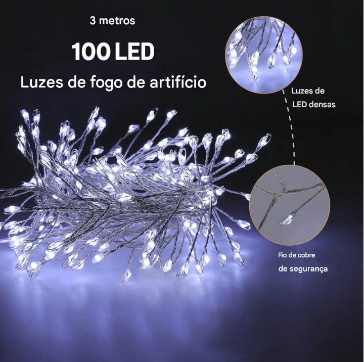 Luzes de Fada Piscantes à Prova d’Água (Compre 1 Leve 2)