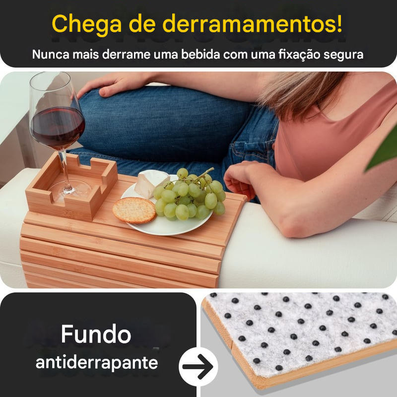 Porta-Copos de Madeira para Sofá (Compre 1 Leve 2)