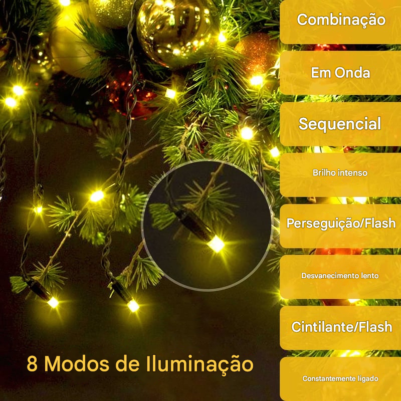 Luzes para Árvore de Natal com Anel (Compre 1 Leve 2)