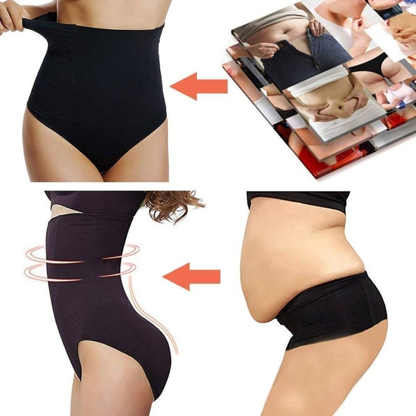 Calcinha modeladora de cintura alta com controle de barriga