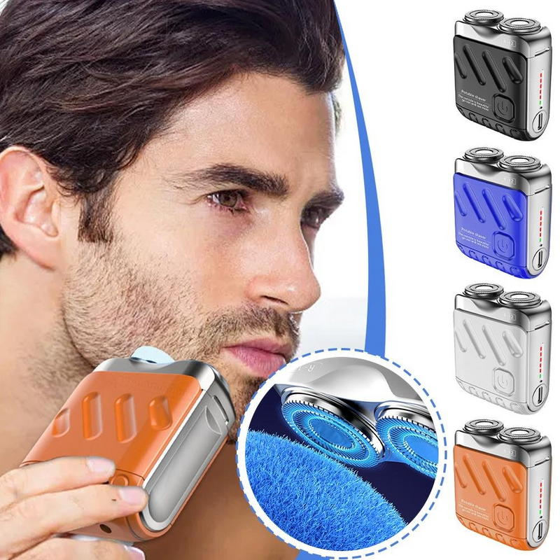 🎁Barbeador elétrico portátil rotativo de anel duplo