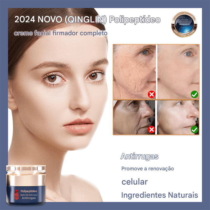 [Queima de Estoque🔥] Compre 1 Leve 2 Creme Facial Reafirmante com Polipeptídeos — Transforme Sua Pele em 1 Semanas