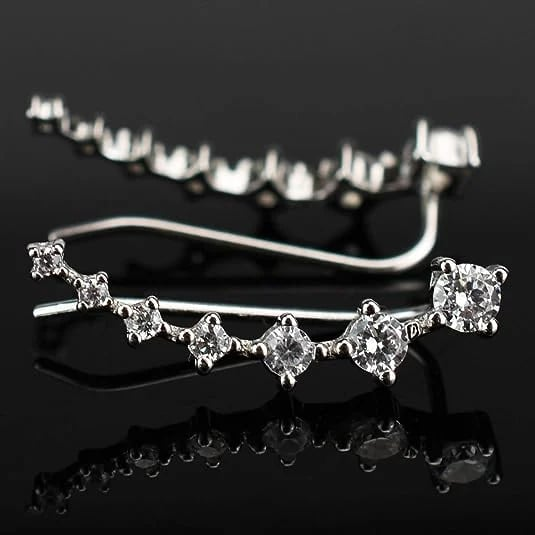 👂Brincos de Pino com Diamante Estrela de Sete Pontas