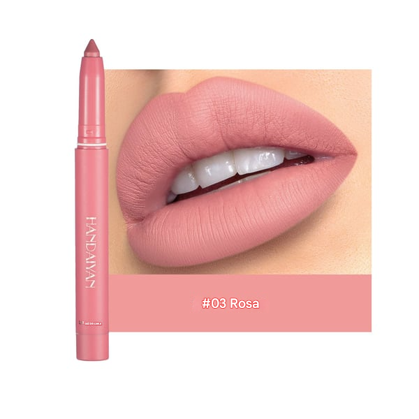 💋Lápis de batom fosco rotativos e apontáveis (COMPRE 1 LEVE 2)