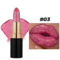 Brilho labial diamante, batom com glitter à prova d'água