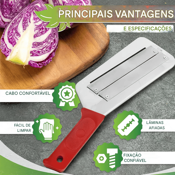 Faca Raladora de Aço Inoxidável — poupe tempo e energia na cozinha! ⏳🍳