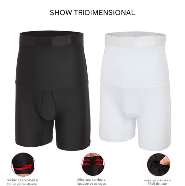 Cueca Boxer Modeladora Masculina de Cintura Alta