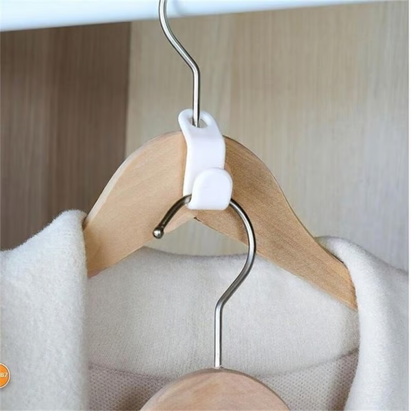 【🔥O melhor ajudante para o seu armário】Ganchos conectores para cabides que economizam espaço