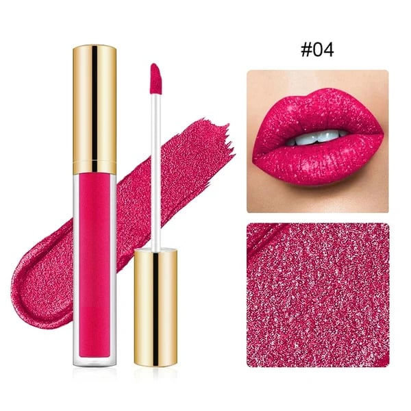 Batons Líquido Metálico com Glitter Diamante