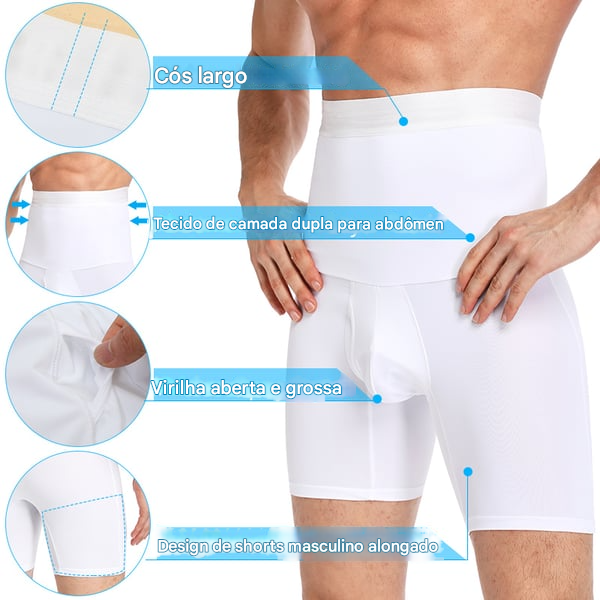 Cueca Boxer Modeladora Masculina de Cintura Alta