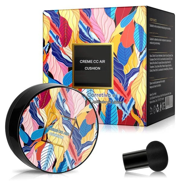 Creme CC com Almofada de Ar em Formato de Cabeça de Cogumelo 🌸