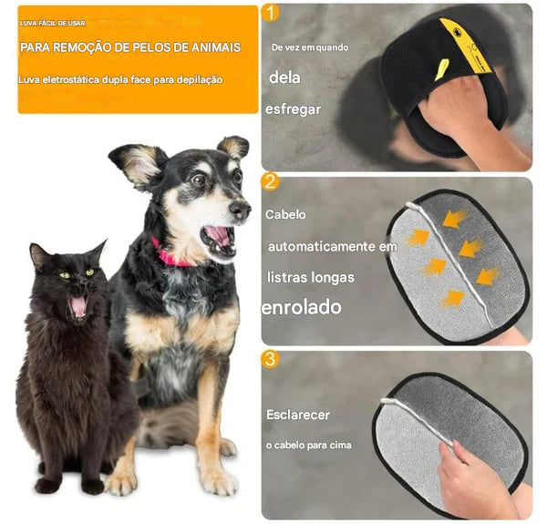 🐱🐶Luvas removedoras de pelos de animais de estimação