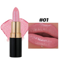 Brilho labial diamante, batom com glitter à prova d'água