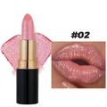 Brilho labial diamante, batom com glitter à prova d'água
