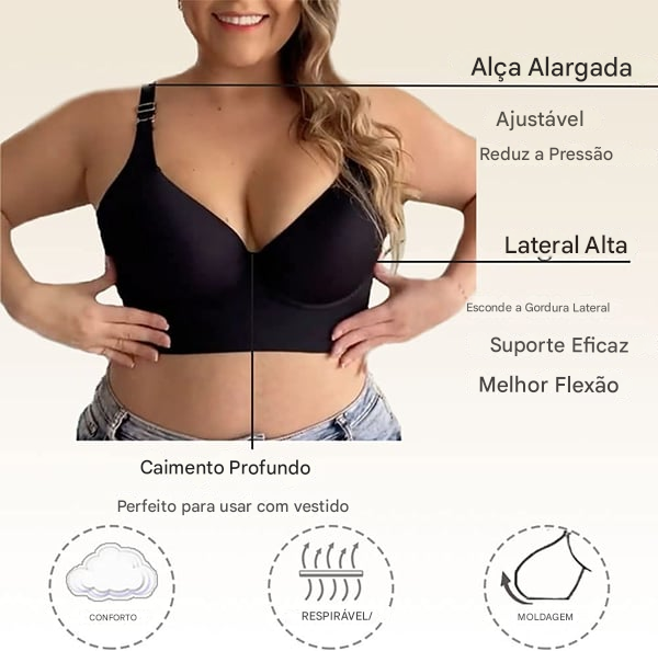 Sutiã Push-Up com Alisamento das Costas