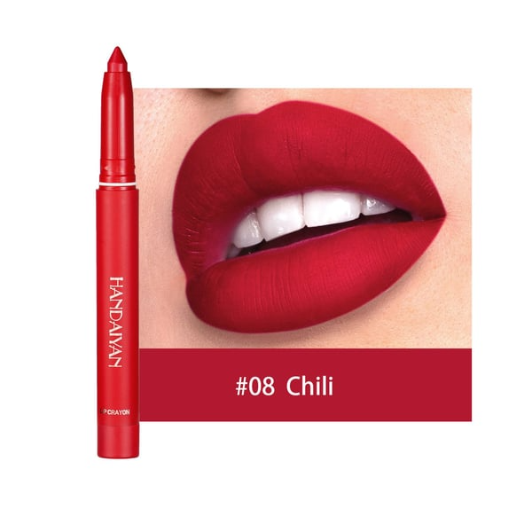 💋Lápis de batom fosco rotativos e apontáveis (COMPRE 1 LEVE 2)