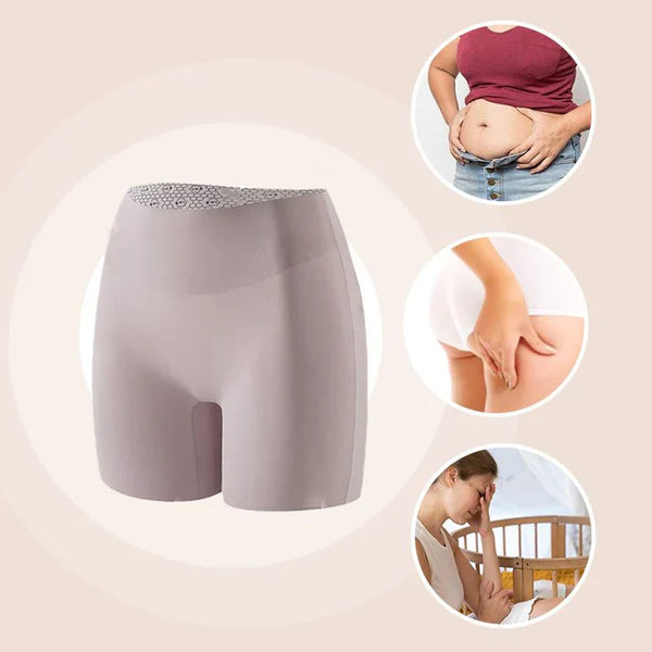 Calcinha Feminina Cintura Alta em Seda Gelada com Controle de Barriga e Efeito Levanta Bumbum ✅