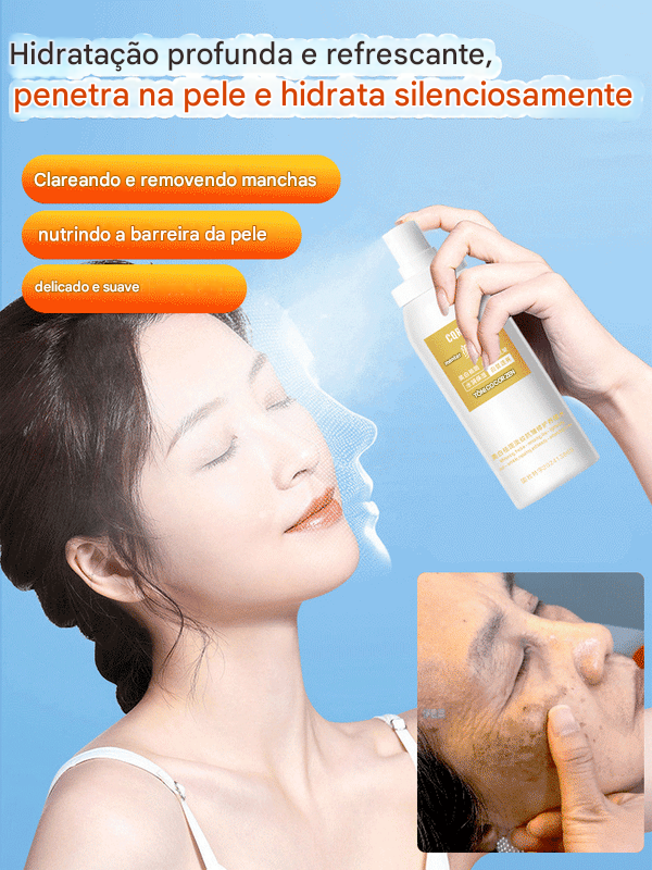 【Todos os tipos de manchas podem ser removidos com um único spray】 Água de beleza clareadora e removedora de imperfeições