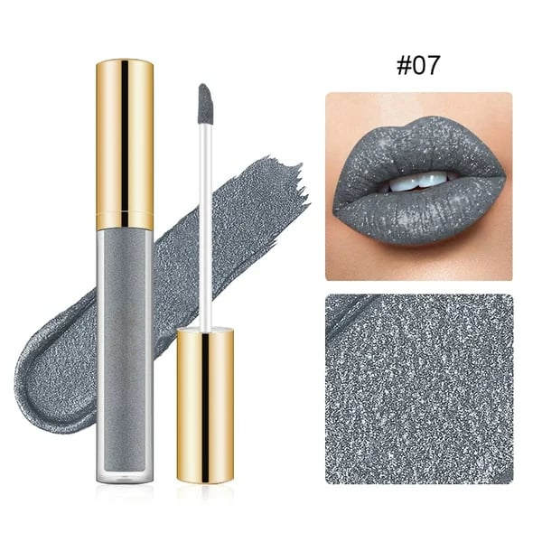 Batons Líquido Metálico com Glitter Diamante