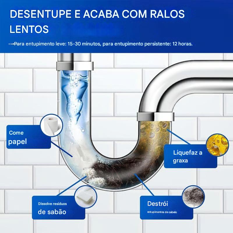 💦Poderoso Desentupidor de Canos - Acaba com bloqueios e 95% das bactérias
