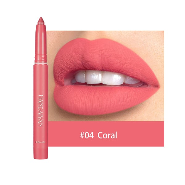 💋Lápis de batom fosco rotativos e apontáveis (COMPRE 1 LEVE 2)