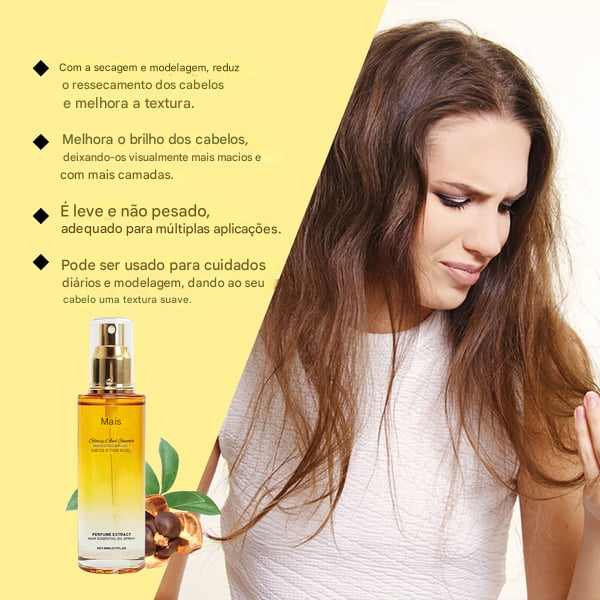 Hoegoa Spray de Óleo Condicionante 80 ml — Fortalecedor de Couro Cabeludo e Cabelos, Condicionador Sem Enxágue, Shampoo Suave de Limpeza