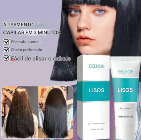 Creme de Alisamento Capilar com Seda e Queratina