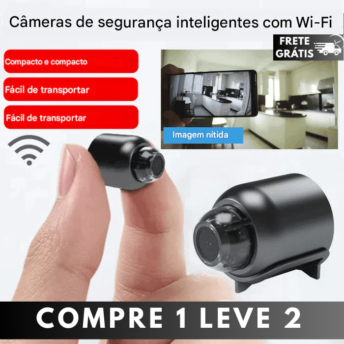 🔥[Queima de Estoque🔥] Compre 1 Leve 2 📹Mini câmera WiFi 4G HD