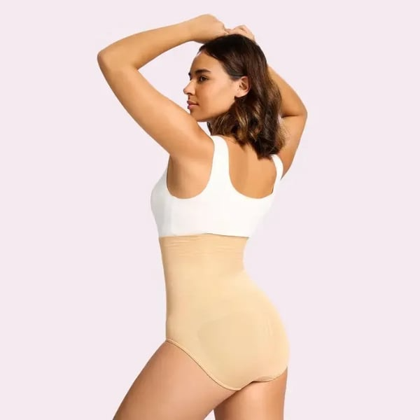 Calcinha modeladora de cintura alta com controle de barriga