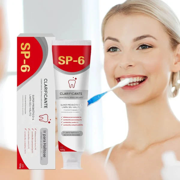 🔥Super Creme Dental Probiotico-6 com 6 Probióticos – Fortalecimento da Microbiota Oral
