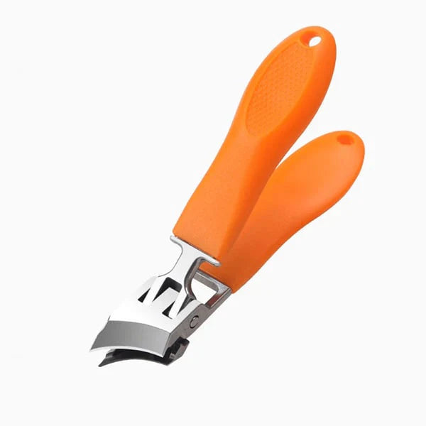 ✂️Cortador de unhas inclinado com abertura ampla e proteção contra respingos