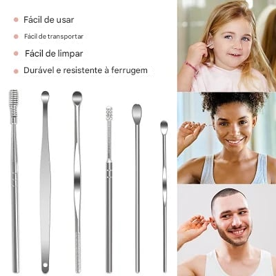 Conjunto de Ferramentas para Limpeza de Ouvido