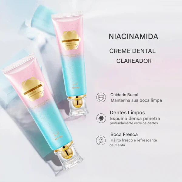 ✨🦷 Pasta de Dente Clareadora com Niacinamida – Para Dentes Mais Saudáveis e Brancos!