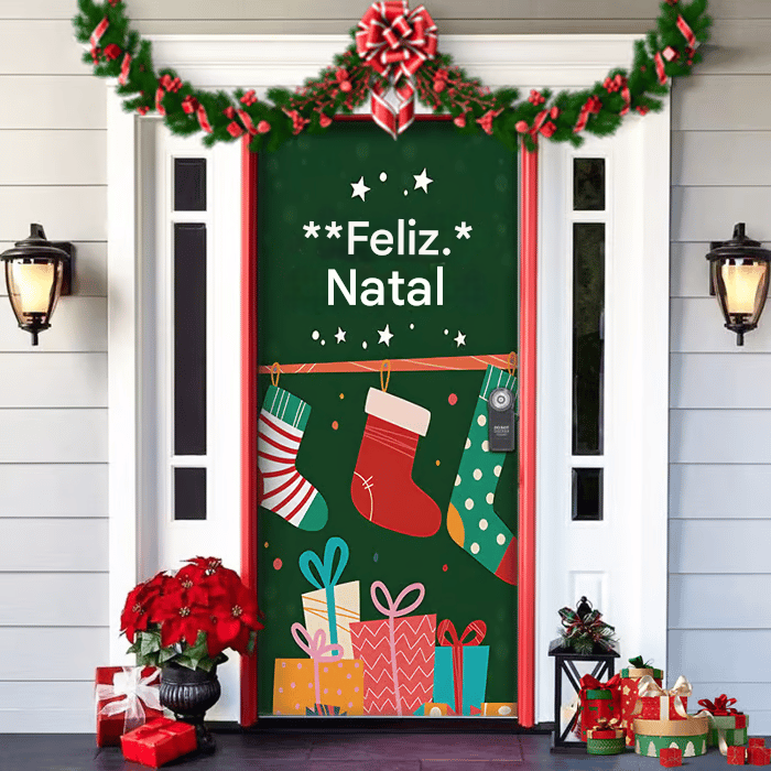 Decoração de Natal para Porta de Entrada (Compre 1 Leve 2)