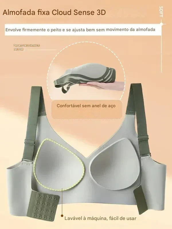 🔥🎁Super reúne sutiã | Sem Fio Push-up Bra👍Não há mais seios flácidos