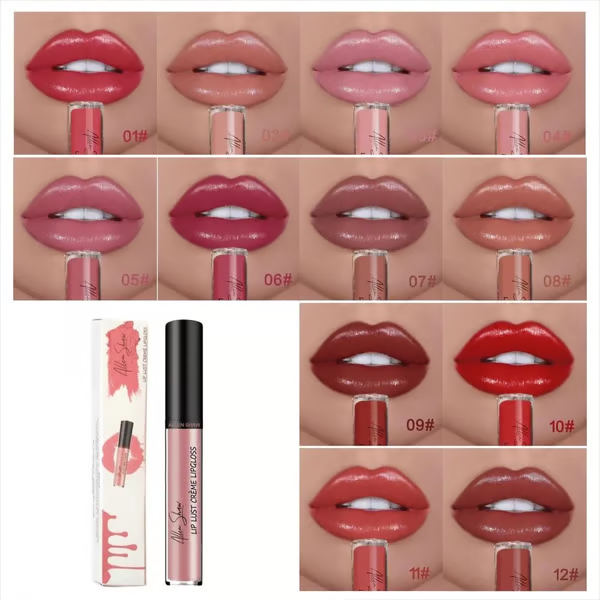 12 Cores Creme Textura Batom